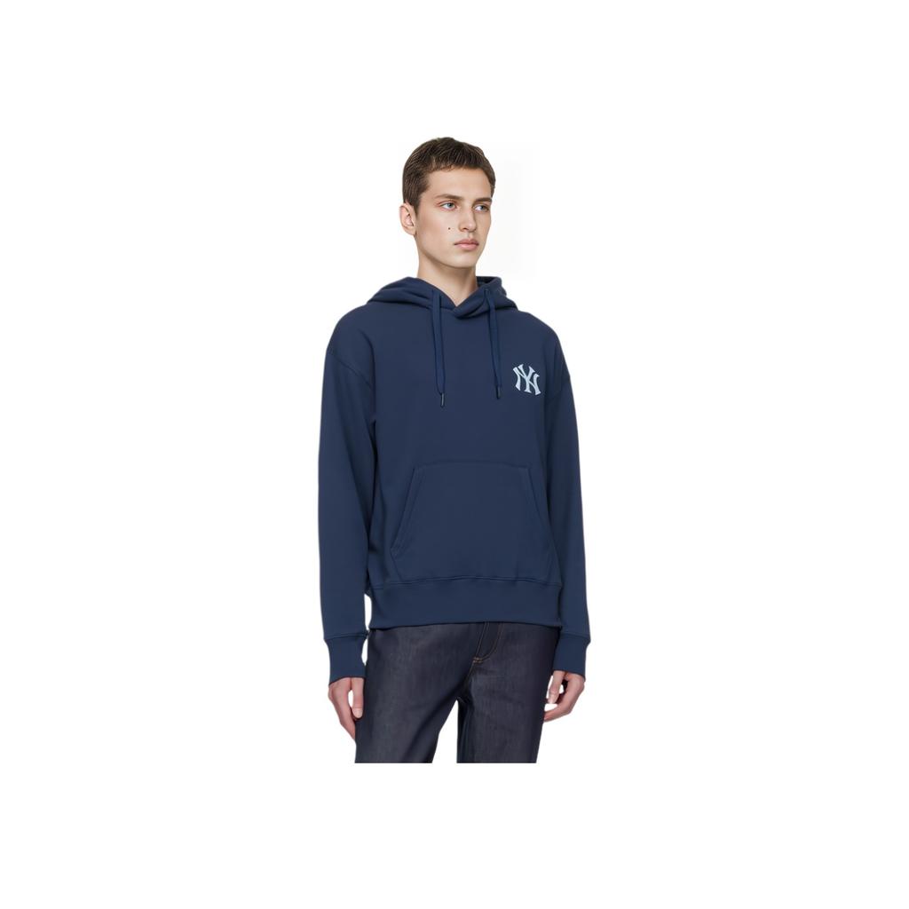 MLB SS24 New York Yankees Logo Kangaroo Pocket Hoodie Unisex Hoodies Navy-Blue 3AHDM0141-50NYS
