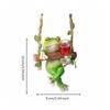 Hanging Frog Swing Figurine Resin Garden Ornament Outdoor Decoration Sculpture Fairytale