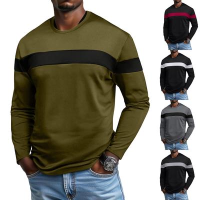 Chemise à col rond et manches longues pour homme, style décontracté, pour le sport de rue