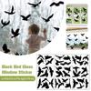 9pcs Double-sided Black Window Alert Bird Sticker Anti-Collision Glass Decal Door Window Protect Decor Silhouette Static Sticker