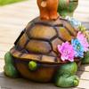 NEW Outdoor Figurine Lights Bunny Turtle Figurine Garden Decor Patio Solar Animal Statue For Lawn Pathway Walkway Flower Bed