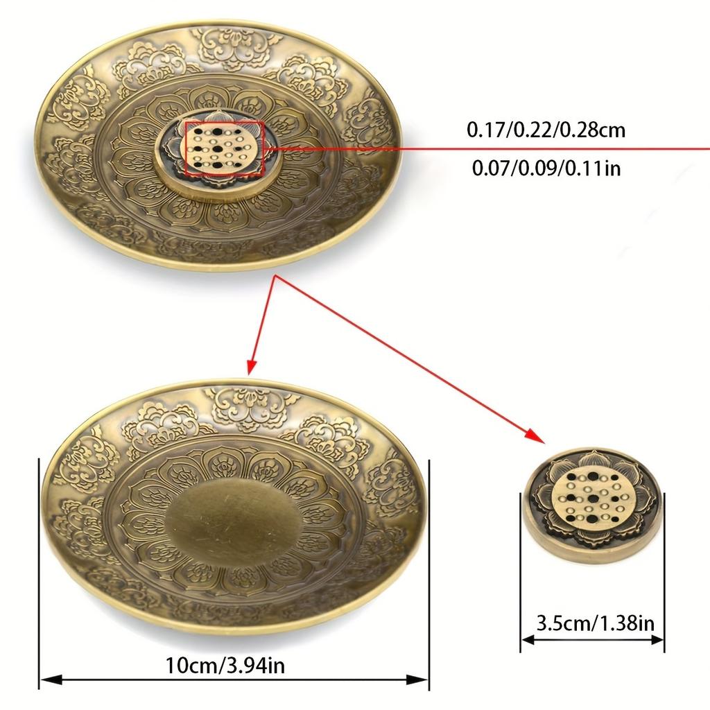 Eleganter Zen für Lotusblume Metall Räuchergefäß - Legierung Yoga Räucherstäbchenhalter mit Aschefänger, Ideal für ruhige Heimdekoration