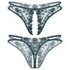 Sexy Lace Muži Sissy Kalhotky Gay Bikiny G-String Crotchless Kalhotky Tanga Spodní prádlo