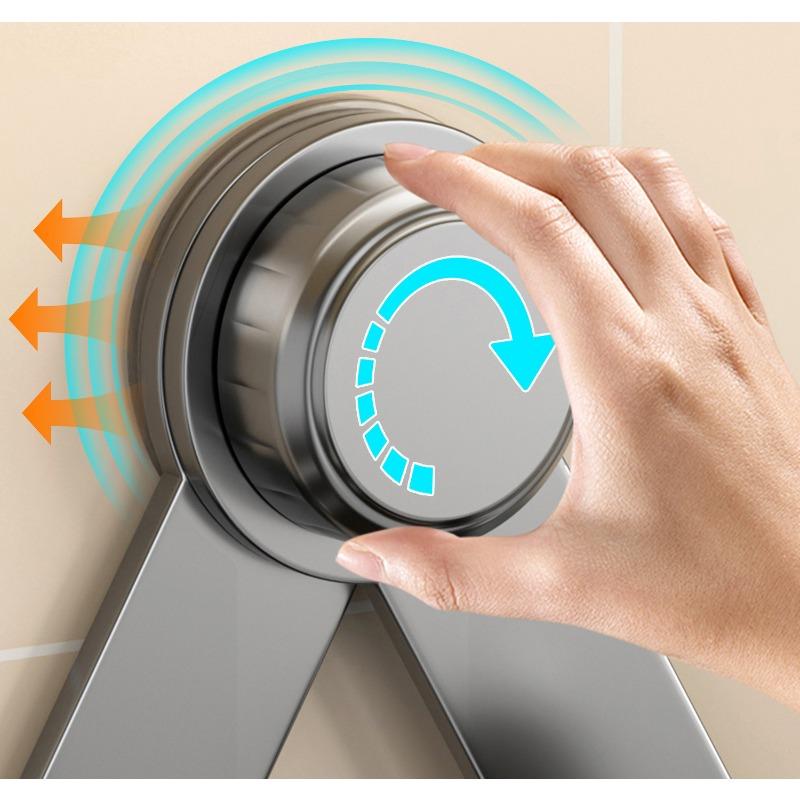 No Drill Suction Cup Kitchen Pot Lid Holder Rotating Wall Mounted Storage Rack Multi-Purpose Cutting Board Organizer