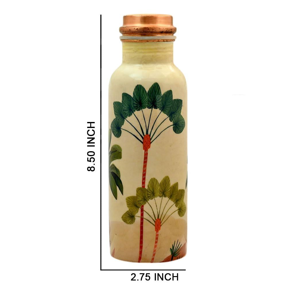 Copper Water Bottle 750 ML With Anti Oxidant Properties | Diwali Gifts for Family and Friends 100% Copper Water Bottle (Golden - 750 ML)