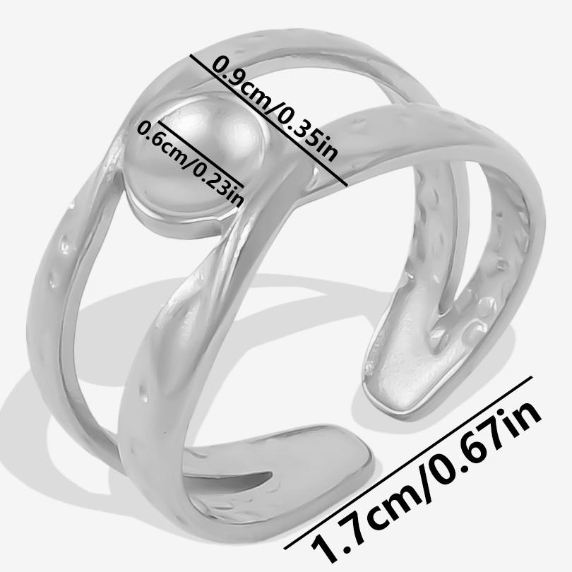 Round Oval Square Heart Blank Settings DIY Rhinestone Drip Oil Silver/Gold Color Stainless Steel Rings For Women Men Accessories