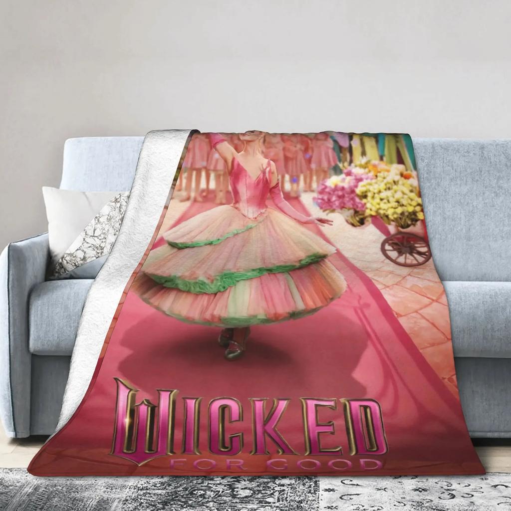 Wicked  Elphaba Soft Plush Throw Blanket for Kids and Adults  Flannel Couch Bed Sofa Cover with Graphic Design