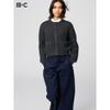 Uniqlo Waffle Knit Crew Neck Cardigan