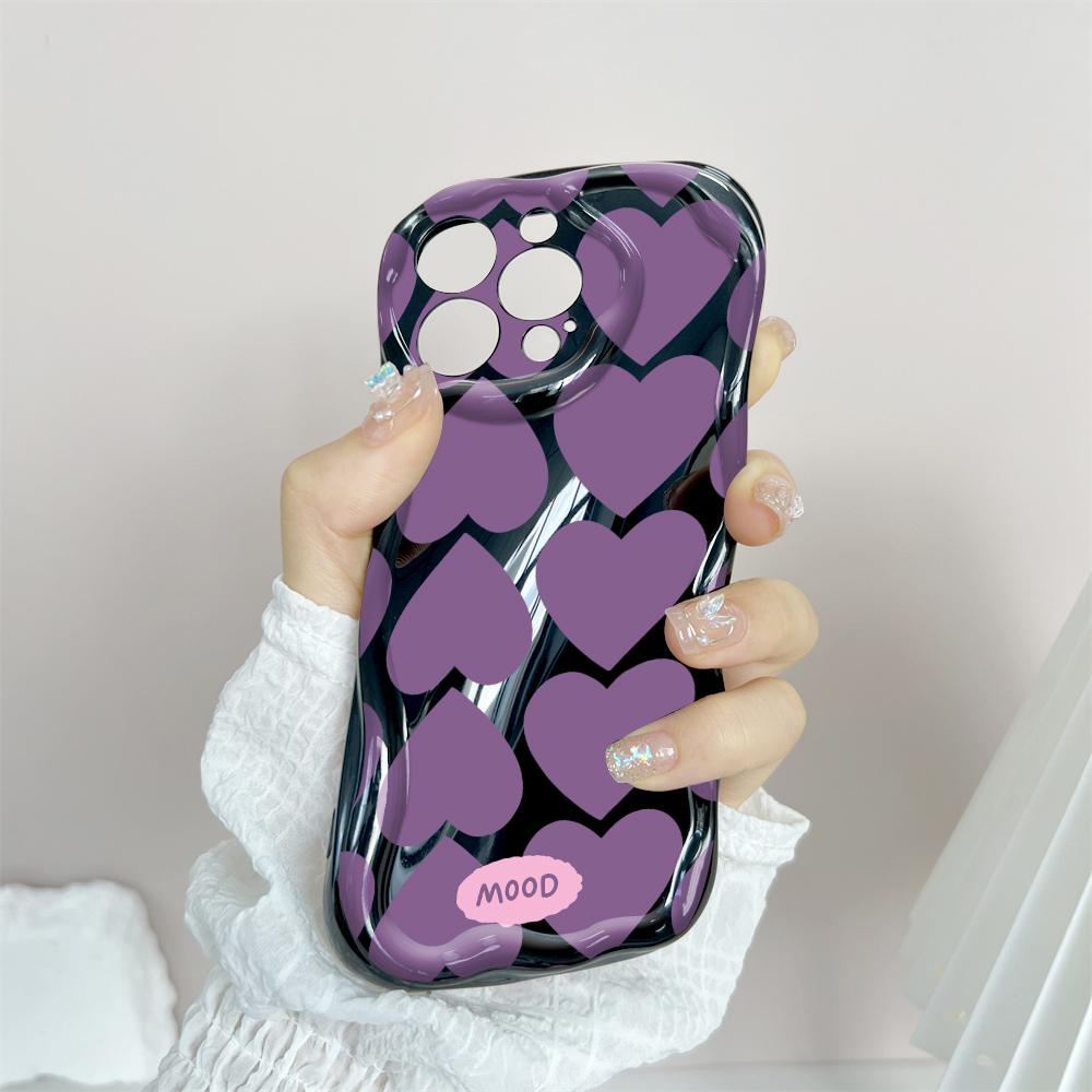 Cartoon-Muster Creme Textur Gehäuse Wellenrand Weiche Silikonhülle Handyhülle für IPhone Samsung Huawei Honor Xiaomi Redmi Infinix Tecno