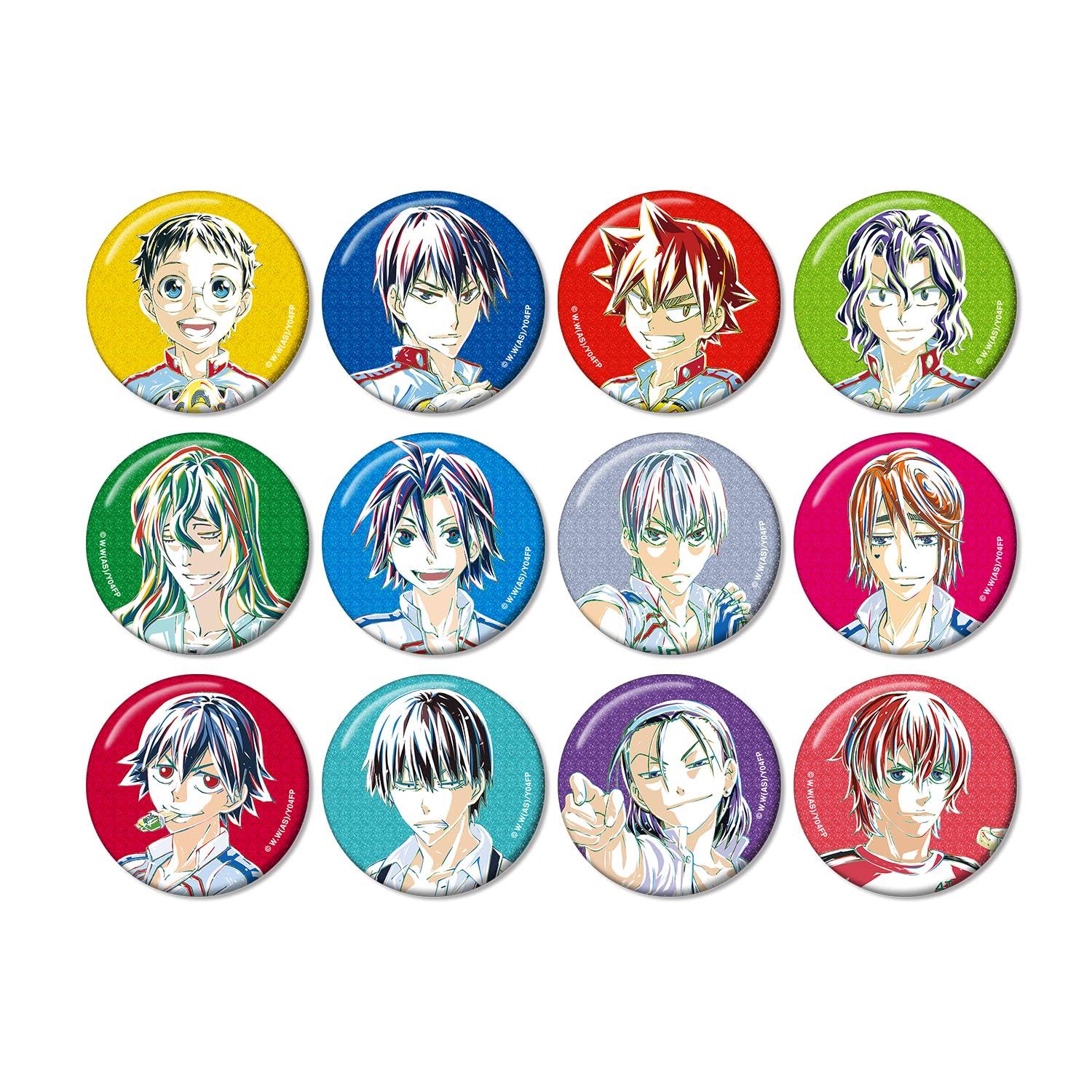 

Yowamushi Pedal GLORY LINE Trading Ani Art Glitter Can Badges BOX of 12
