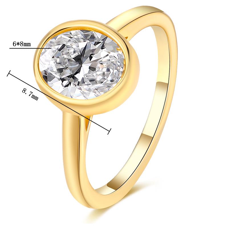 S925 Sterling Silver Moissanite Ring for Women, Irregular Egg Shape, High-End Design