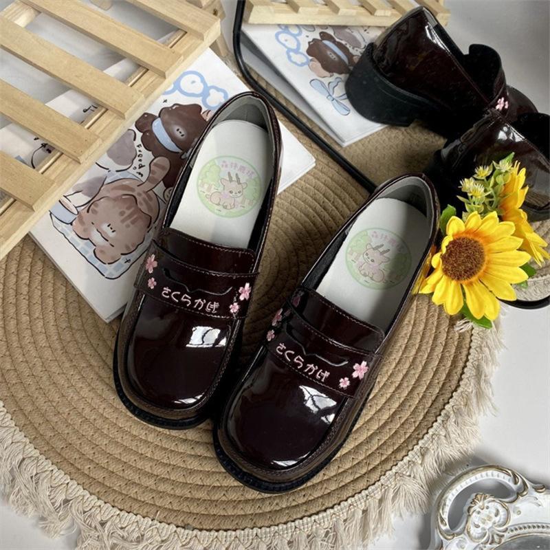 

Сакура jk лето милые маленькие кожаные туфли универсальный академический стиль туфли с открытым верхом лоферы на высоком и низком каблуке маленькие кожаные туфли 40 коричневый