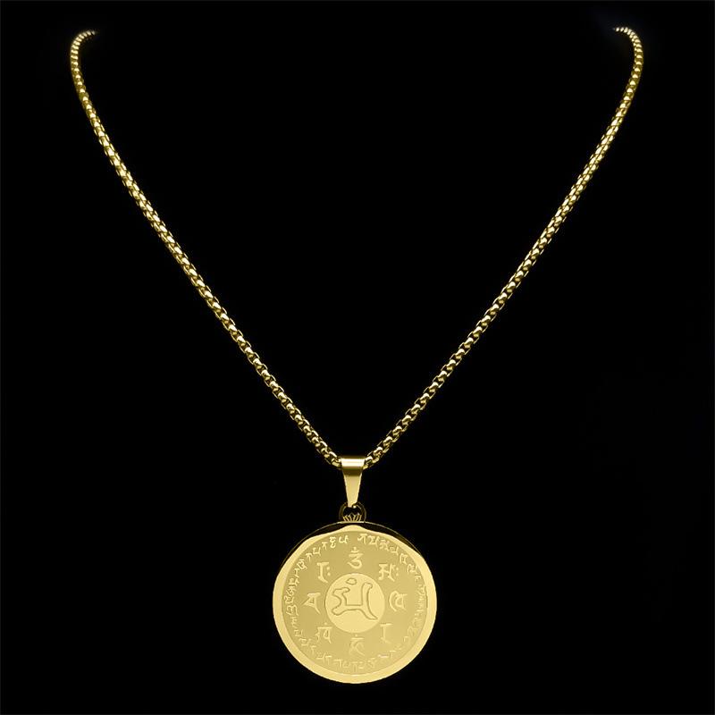 Pendant, Buddhist scriptures, Buddha statues, jewelry, necklace