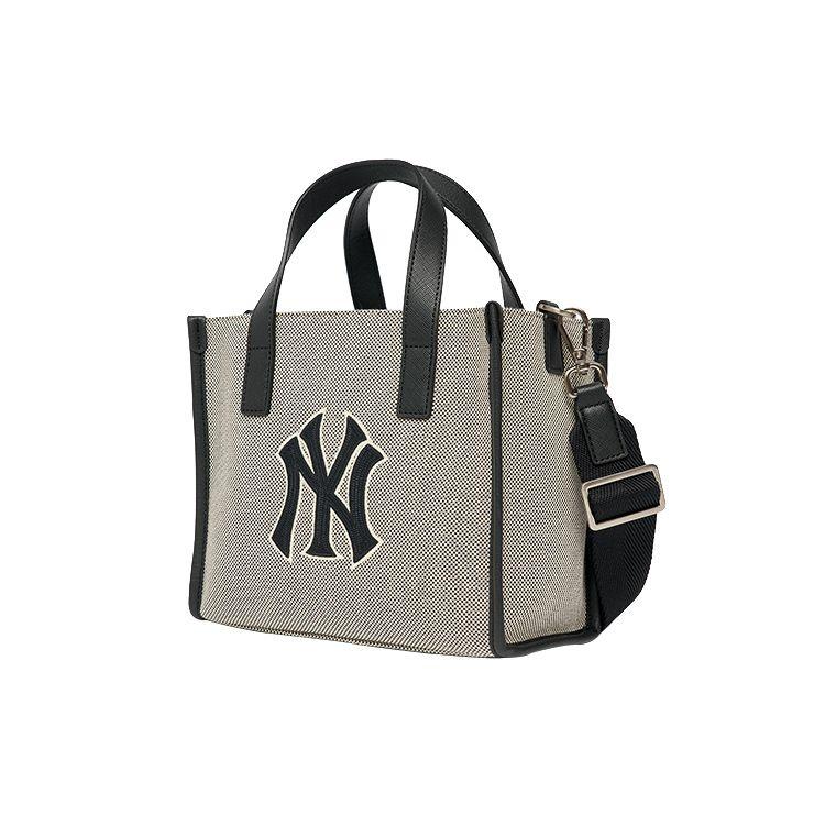 MLB Large Logo NY Yankees Canvas Tote Bag Unisex Tote Bags Black 3AORS062N-50BKS