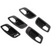 Inner Door Handle Bowl Cover Trim Car Interior Decoration Replacement for Dodge Charger 2011‑2021Bright Black
