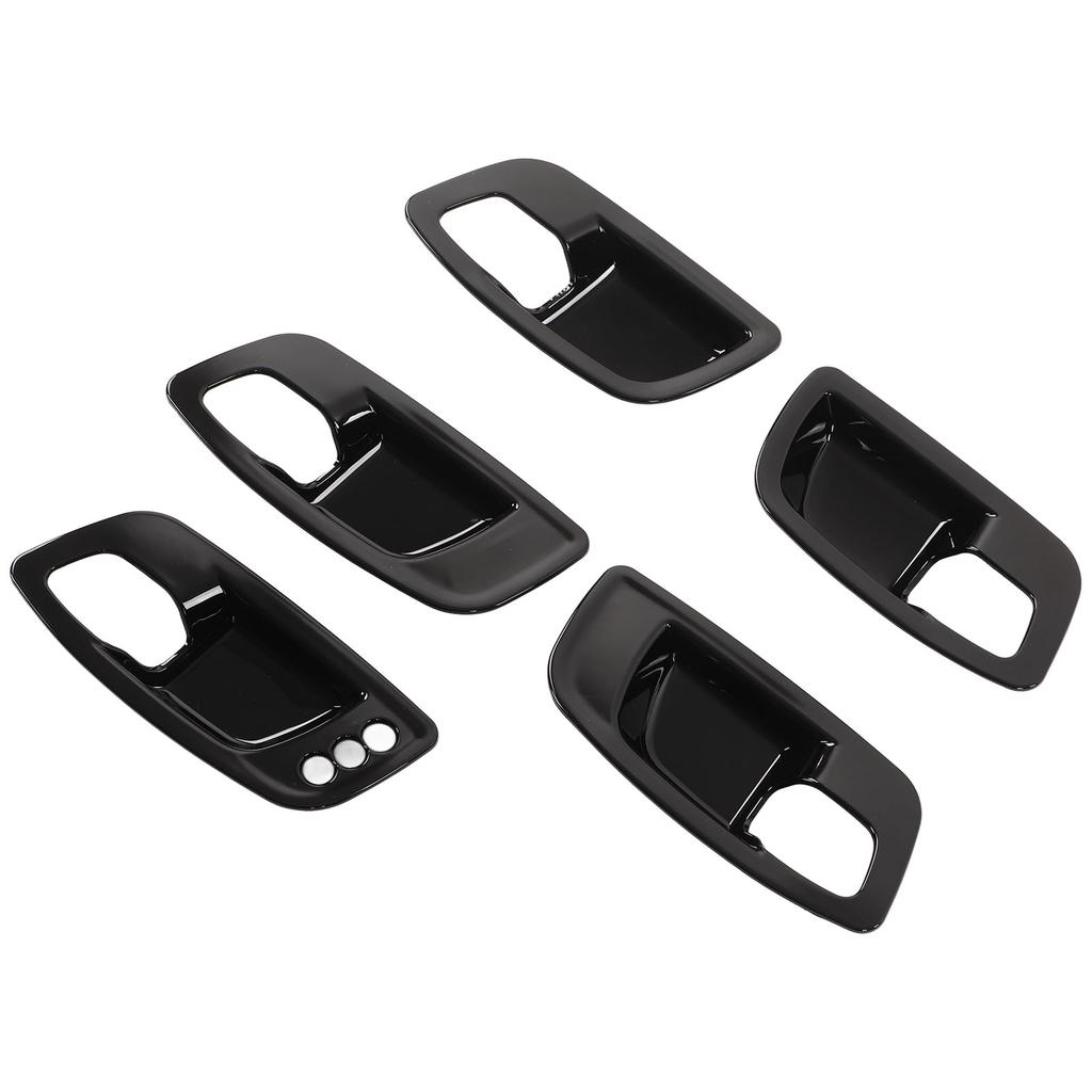 Inner Door Handle Bowl Cover Trim Car Interior Decoration Replacement for Dodge Charger 2011‑2021Bright Black