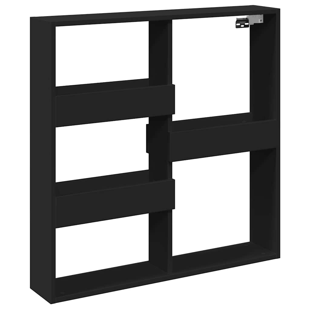 Wall Cabinet Black 80x15x80 cm Particleboard