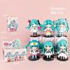 6pcs Hatsune Miku Q Version Anime Figure Pvc Model Collectible Doll Statue Desktop Ornament Trendy Toy Surprise Gift collectible