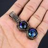 Dico Glass Jewelry, Handmade Gemstone Pendant, 999 Copper Wire Wrapped Pendant Antique Jewelry, For Engagement Gift
