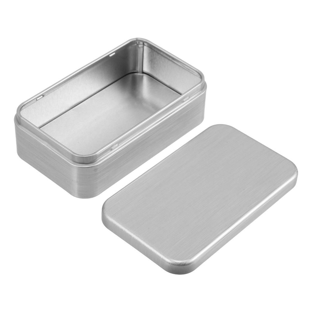 Scatola in banda stagnata spazzolata Contenitore metallico decorativo Portatile Contenitore per tè Organizer per gioielli Mini scatola di latta per casa Ufficio