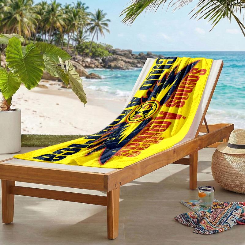 Club Amrica Fashion Beach Towel: Ideal for Summer Adventures Soft, absorbent and quick drying suitable for swimming and bathing