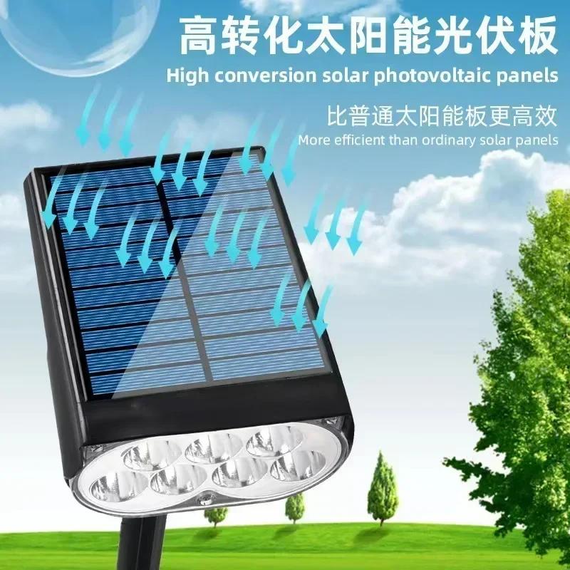 2/7LED Solar Spotlight Garden Solar Powered Lamp Adjustable In-Ground IP65 Waterproof Landscape Wall Light Outdoor Lighting