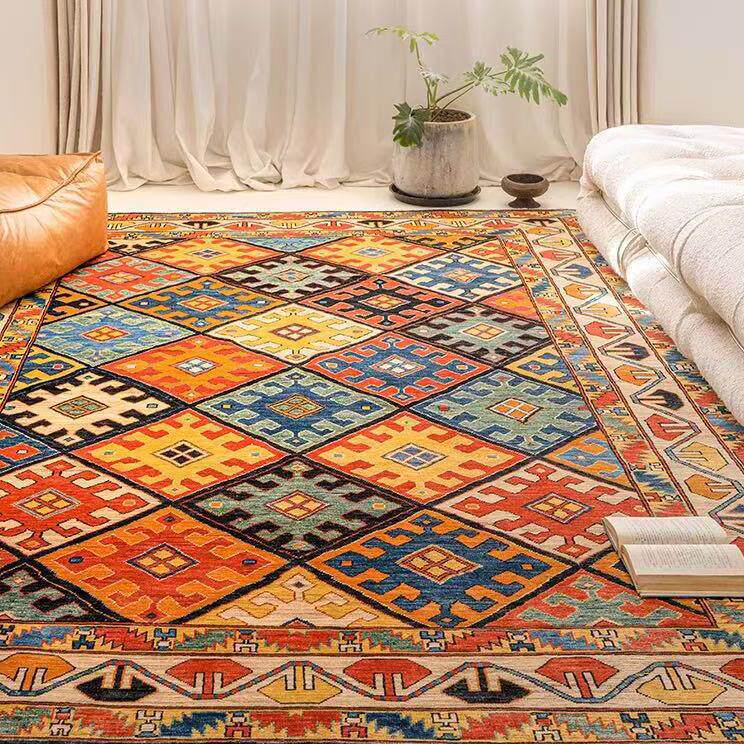 Bohemian Ethnic Retro-Style Persian Carpet for Living Room & Bedroom