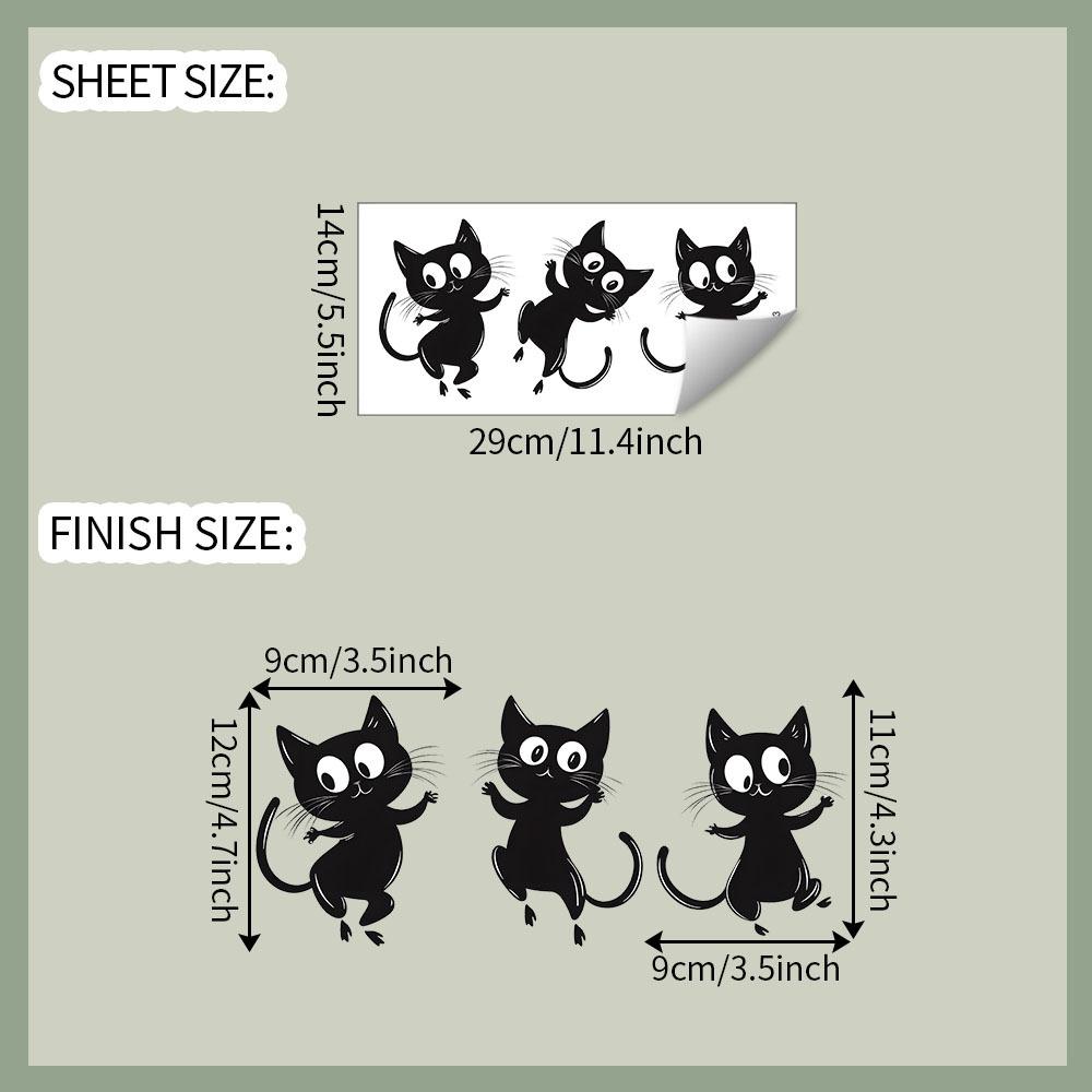 

Мультяшный непослушный черный котенок имеет наклейку для украшения фона и стен на выключателе в спальне и гостиной