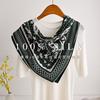 [Flower Dill Fireworks Pattern] New Fashionable High-end Silk Silk Scarf, Hand-rolled Heavy Flower Dill Silk Scarf