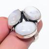 Natural Moonstone Gemstone Handmade 925 Sterling Silver Jewelry Ring Size 7 T3g12