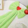 Plush Bow Soft Fluffy Bow Plush Velvet Bow Green Fabric Bows with Long Tail for Christmas Tree Topper Birthday Party