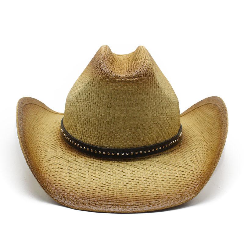 Spring And Summer Men And Women Warped Edge Three Points Straw Spray Paint Denim Straw Hat Vacation Beach Sunscreen Ins Straw Hat Batch