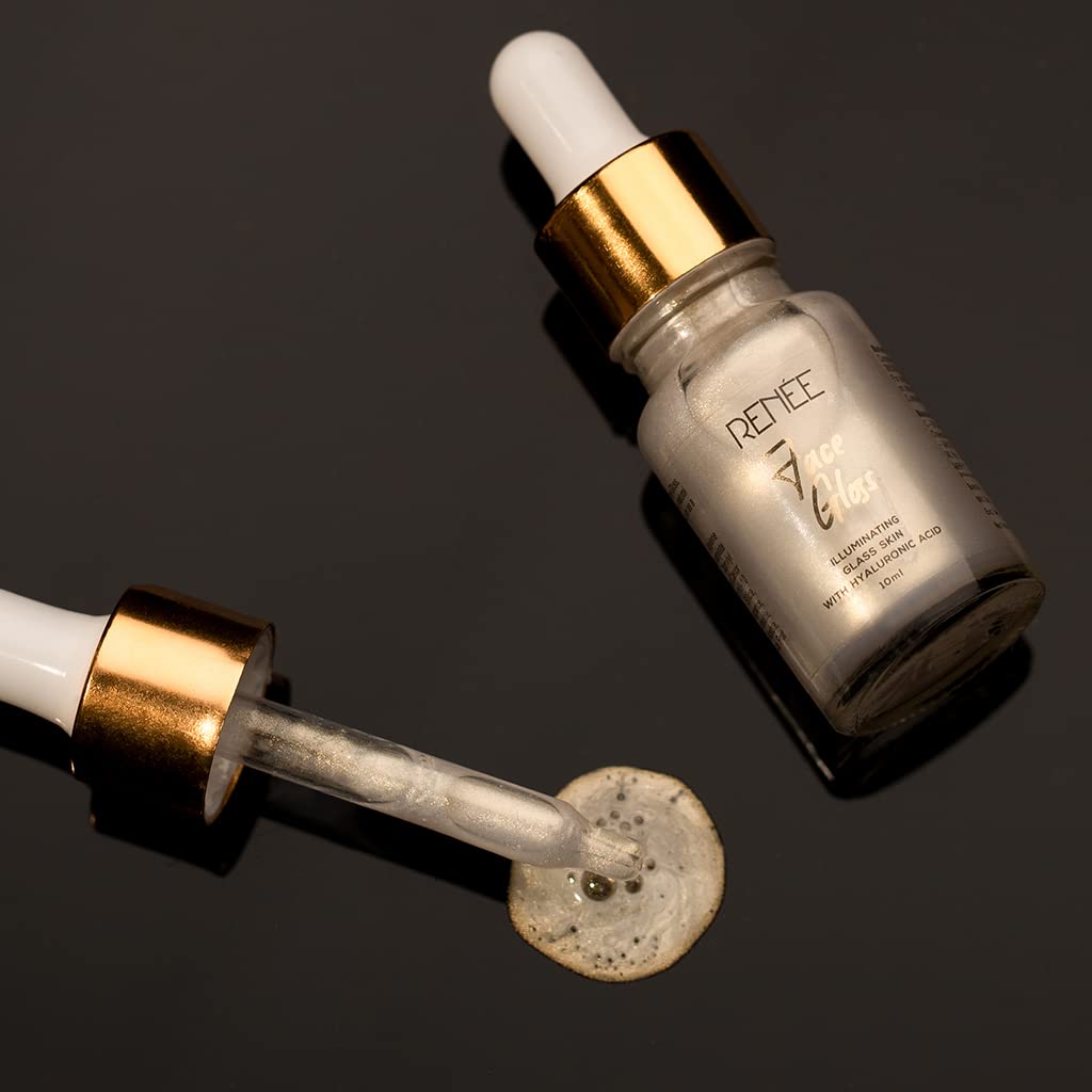 RENEE Face Gloss Highlighting Strobe Serum for Glass Skin, Hyaluronic Acid Hydration & Illumination, Paraben-Free, Vegan, Lightweight, Non-Greasy H
