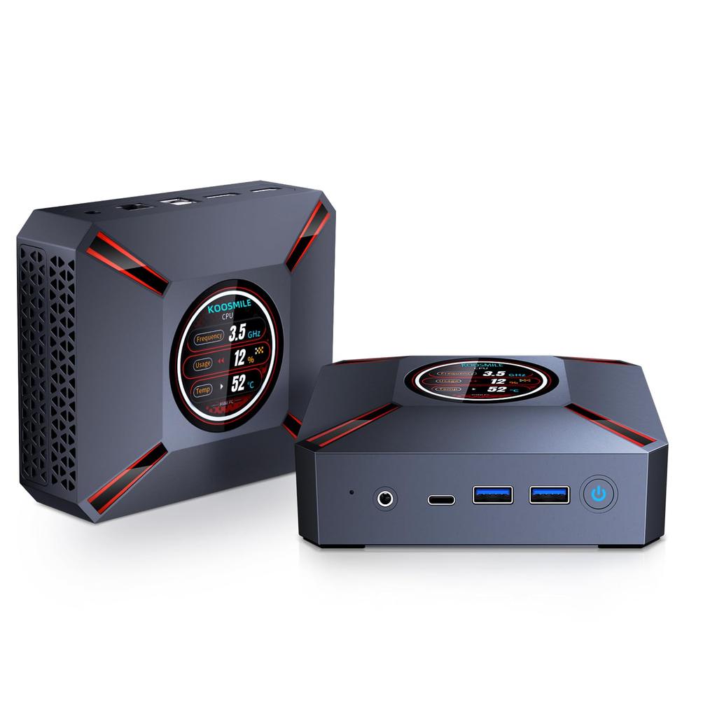 KOOSMILE Mini Small PC Intel 20 Maximum Frequency 32GB or 2TB PCIe SSD Mini Abundant Ports Supports 3 Screens Simultaneous Output PC, i9-12900HK (14