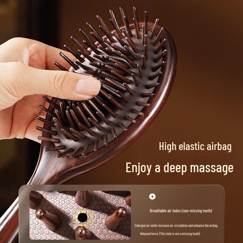 Creative Rosewood Air Cushion Hair Brush Gift Set
