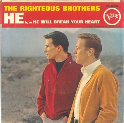 7inch Record RIGHTEOUS BROTHERS - He VK10406 Verve Records 1966 US Pop Used
