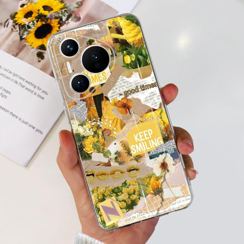 Für Huawei Pura 70 Hülle Niedliche Cartoon Bemalte Abdeckung Klare Silikon Handyhülle Für Huawei Pura 70 Pro Plus Pura70 Pro + Weiche Hülle