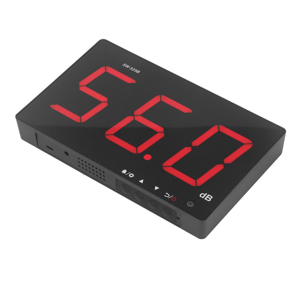 Sound Level Meter 9.6inch LCD Screen Fast Response 30‑130dB Wall Mount Noise Decibel Reader for Classroom Home Street