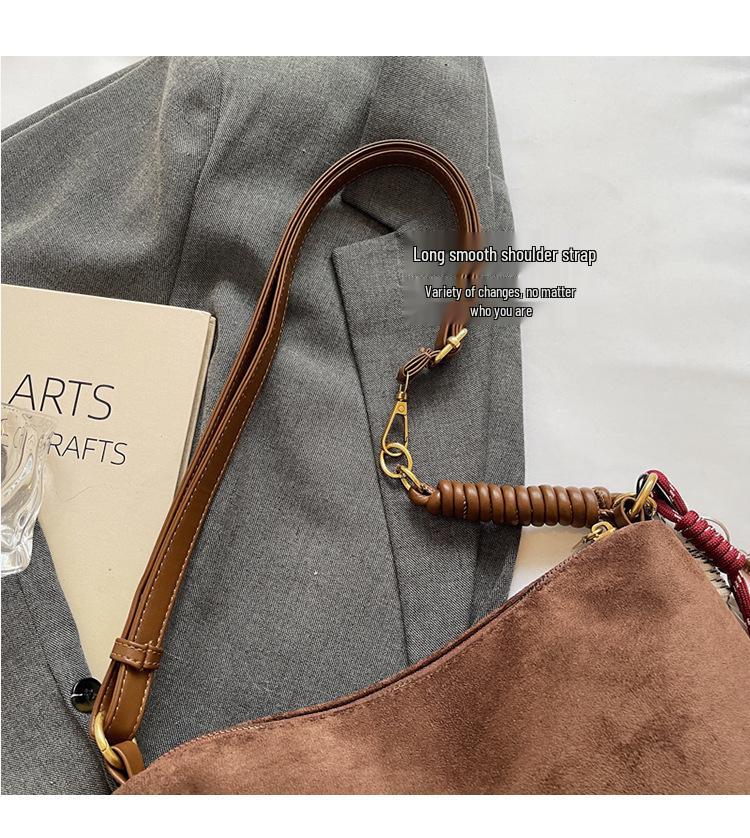 2025 Minimalist Retro Suede Crossbody Shoulder Bag for Women