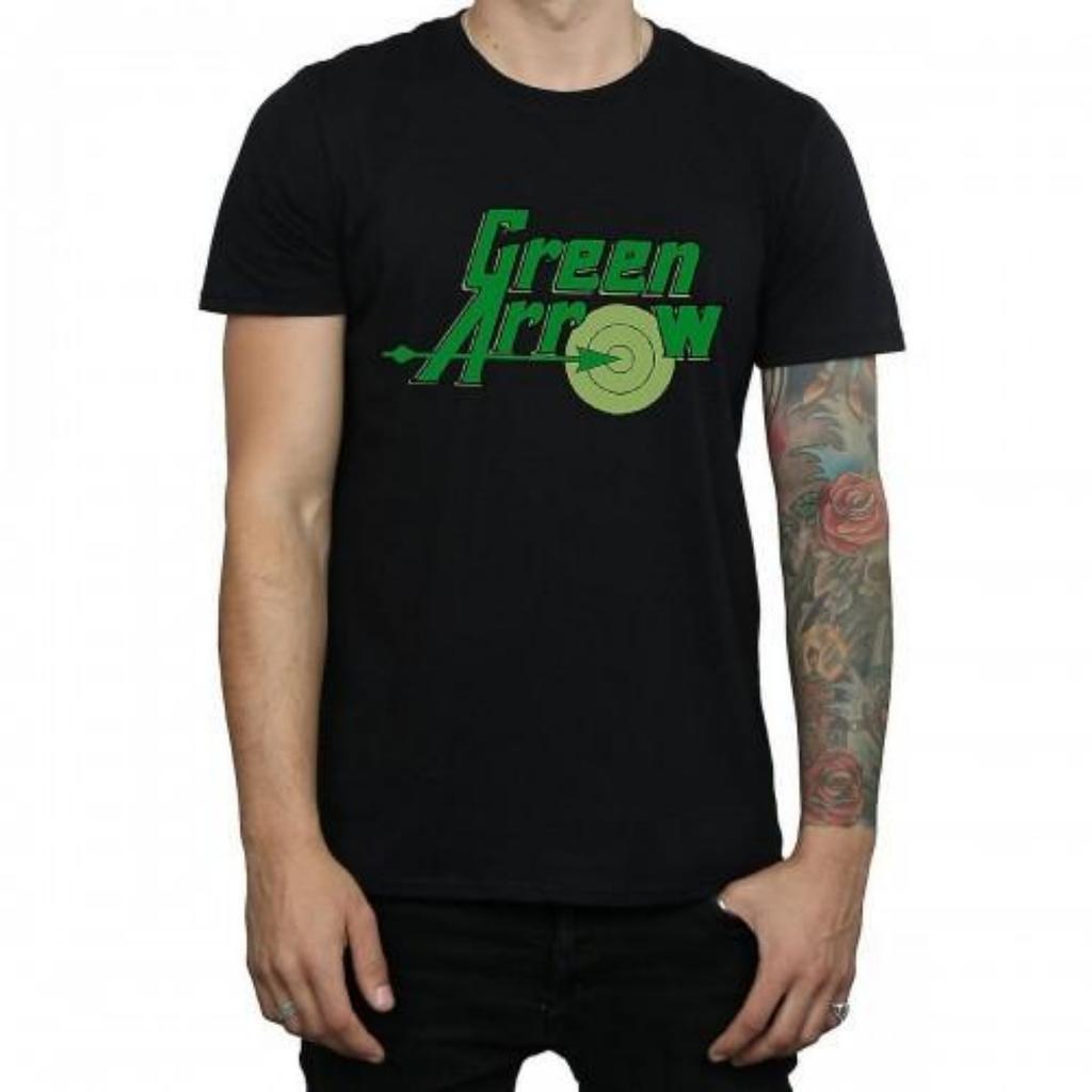 T-shirt in Cotone da Uomo con Logo Freccia Verde