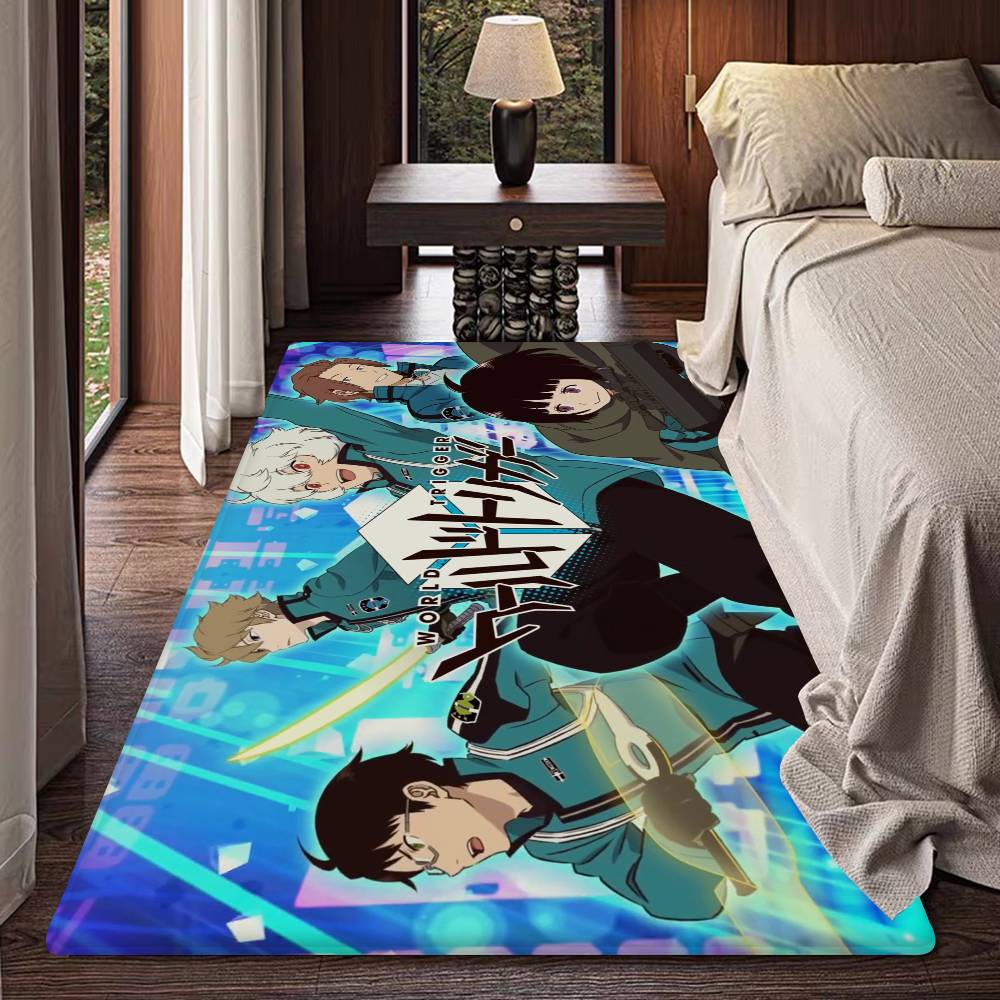 World T-Trigger Cartoon Floor Mat Non-Slip Laundry Room Mat Laundry Decor Balcony Child Living Room Household Carpets