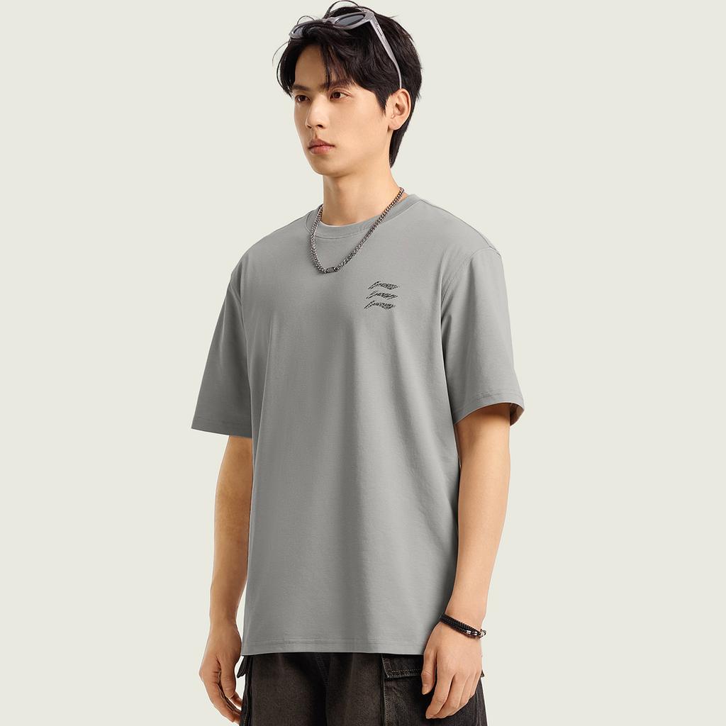 Li-Ning Simple Loose Comfortable Round Neck Casual Short Sleeve T-Shirt Men Tops ATSW355-7