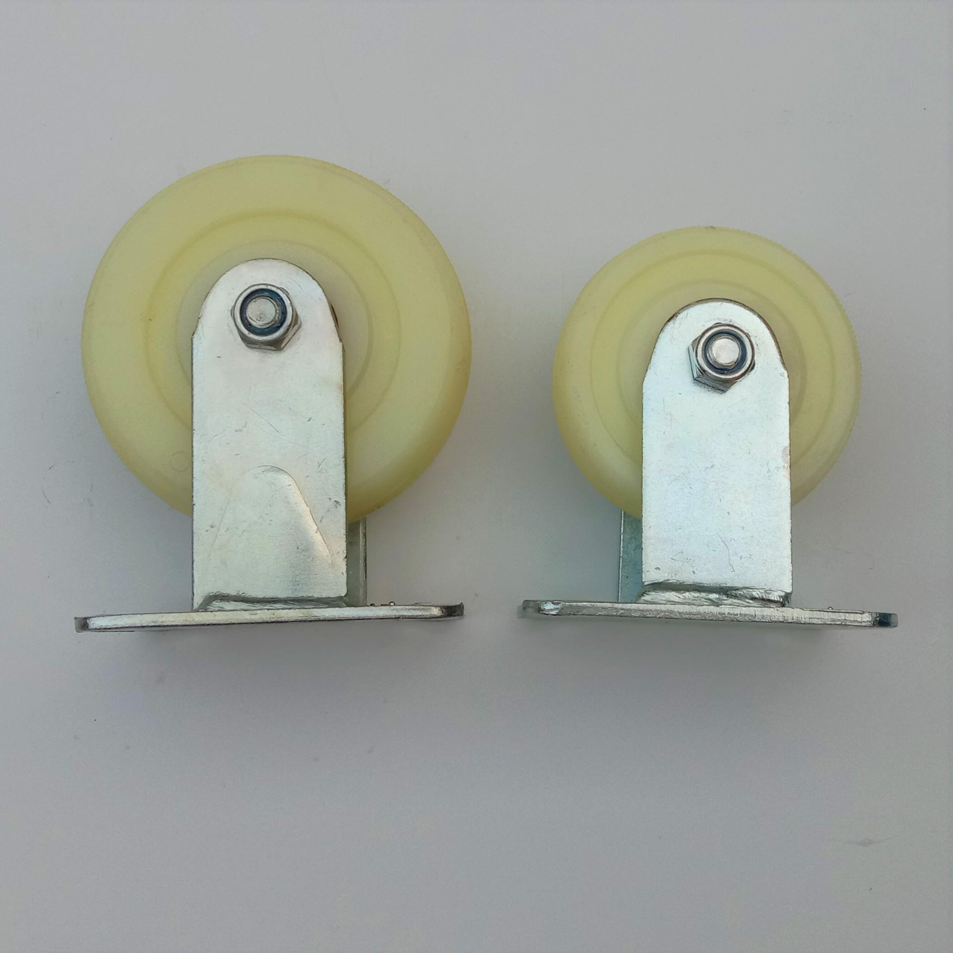 Heavy-Duty Industrial Swivel Casters - 4  & 5  White Nylon Wheels National Standard 4-inch White Nylon Wheel Fixed