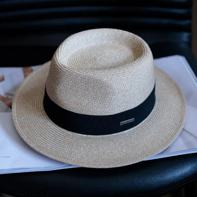 Big Head Designer Sun Hat  Panama Straw Hat  Large Size Summer Women/Men Wide Brim Beach Hat UV Protection Fedora Birthday Gift