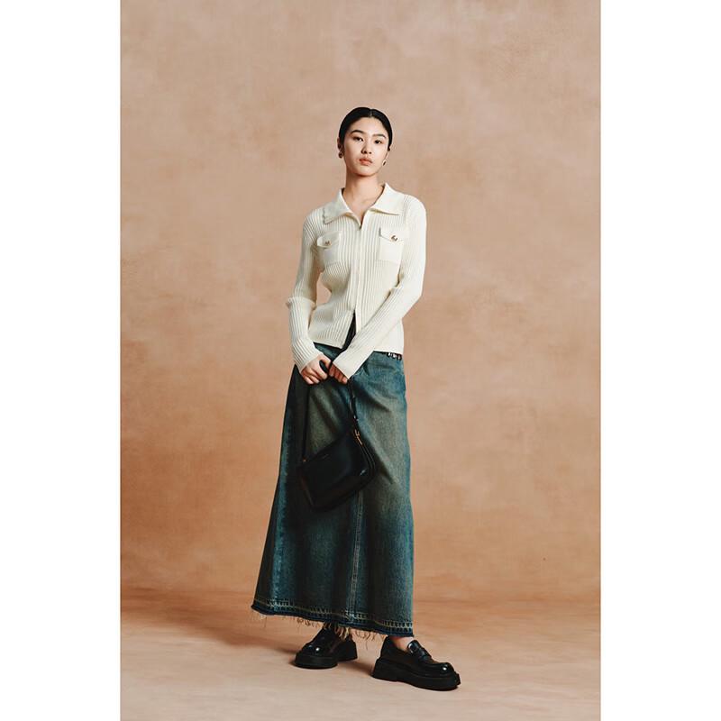 

Женский вязаный свитер на молнии с длинным рукавом Gejin L