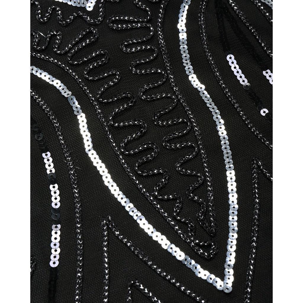 Exquisite Series Women's Vintage Sequined Fringed Sleeveless Skirt Beaded Tassel Dress For Fashion-forward Women