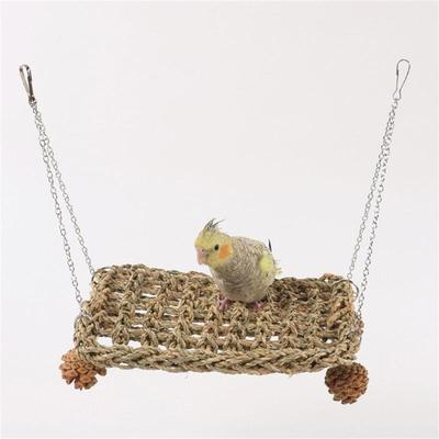 Bird Swing for Birdcage Hanging Perch Stand Cockatiel Hammock Birdcage Swing Climbing Ladder Toy for Parakeets Budgies