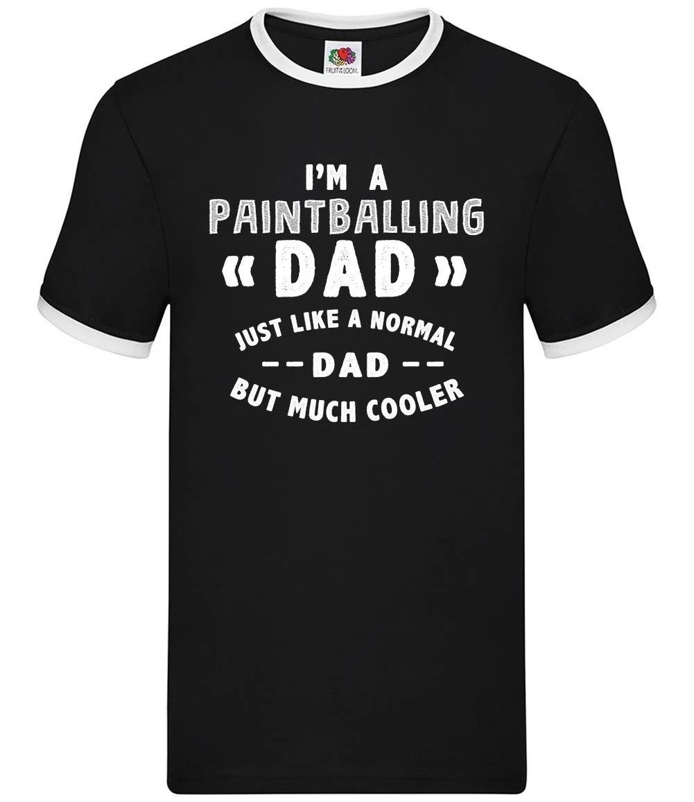 I m A Paintballing Dad But Much Cooler - Mens Ringer - Fathers Day Paint Ball XS