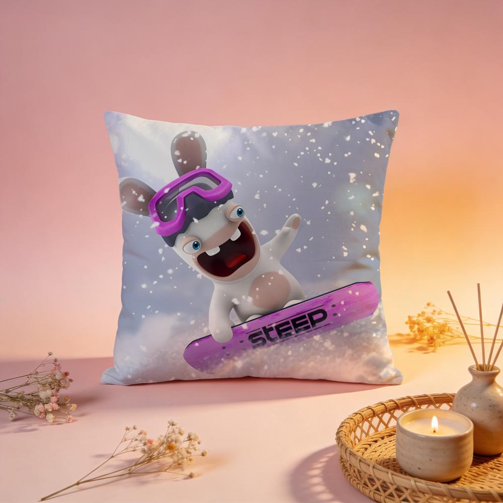 Popular RRabbids Invasionable Cushion Cover Comfortable Durable Pillow Cover MultiScene for Home Office Car Sofa