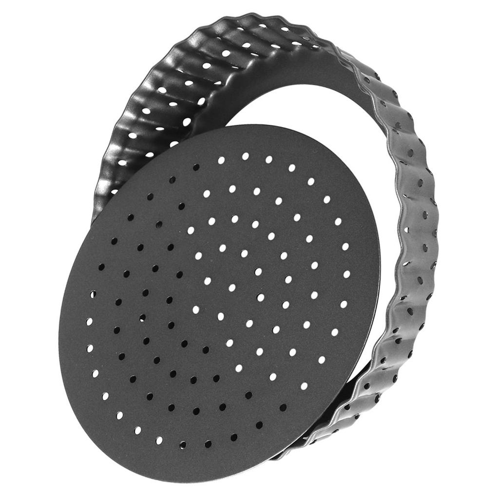 Non-Stick Round Pizza Pan Small 5Inch Removable Bottom Tart Baking Tray Pie Pan Oven Baking Tool Quiche Tool Nonstick Pizza Tray
